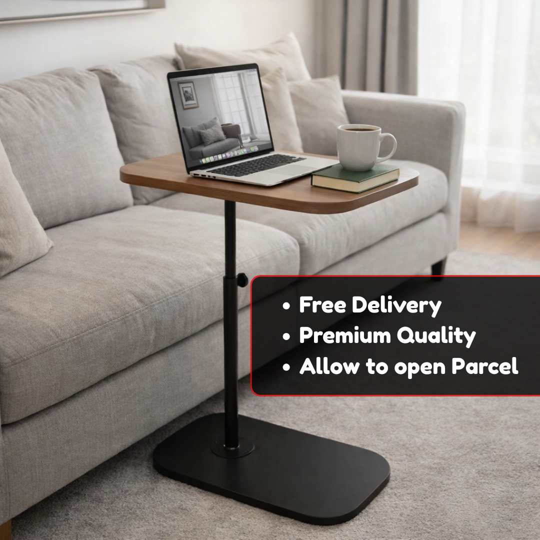 Height adjustable Table for Bed & Sofa , 360° Swivel, Height Adjustable