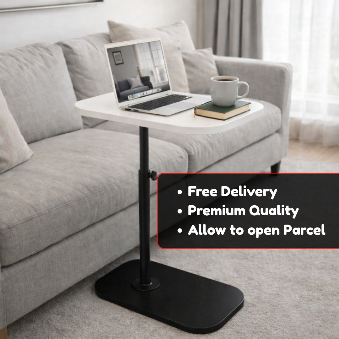 Height adjustable Table for Bed & Sofa , 360° Swivel, Height Adjustable