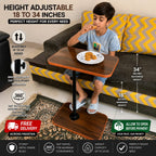 Height adjustable Table for Bed & Sofa , 360° Swivel, Height Adjustable