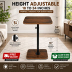 Height adjustable Table for Bed & Sofa , 360° Swivel, Height Adjustable