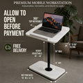 Laptop Table for Bed & Sofa — 90° Tilt + 360° Swivel, Height Adjustable