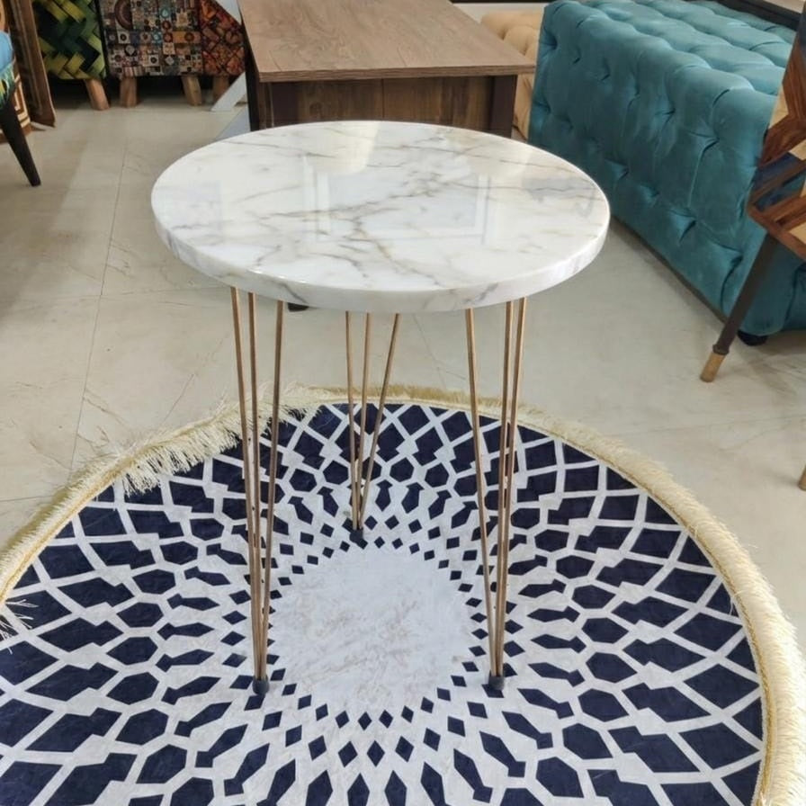 Round Gold & Glory Nesting Table . Single Pcs