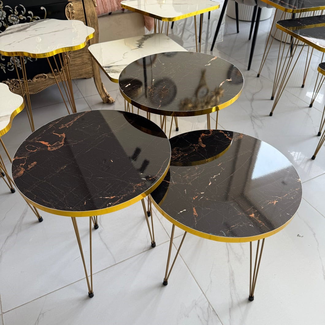 Round Gold & Glory - Nesting Table Set of 3