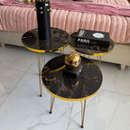 Round Gold & Glory - Nesting Table Set of 3