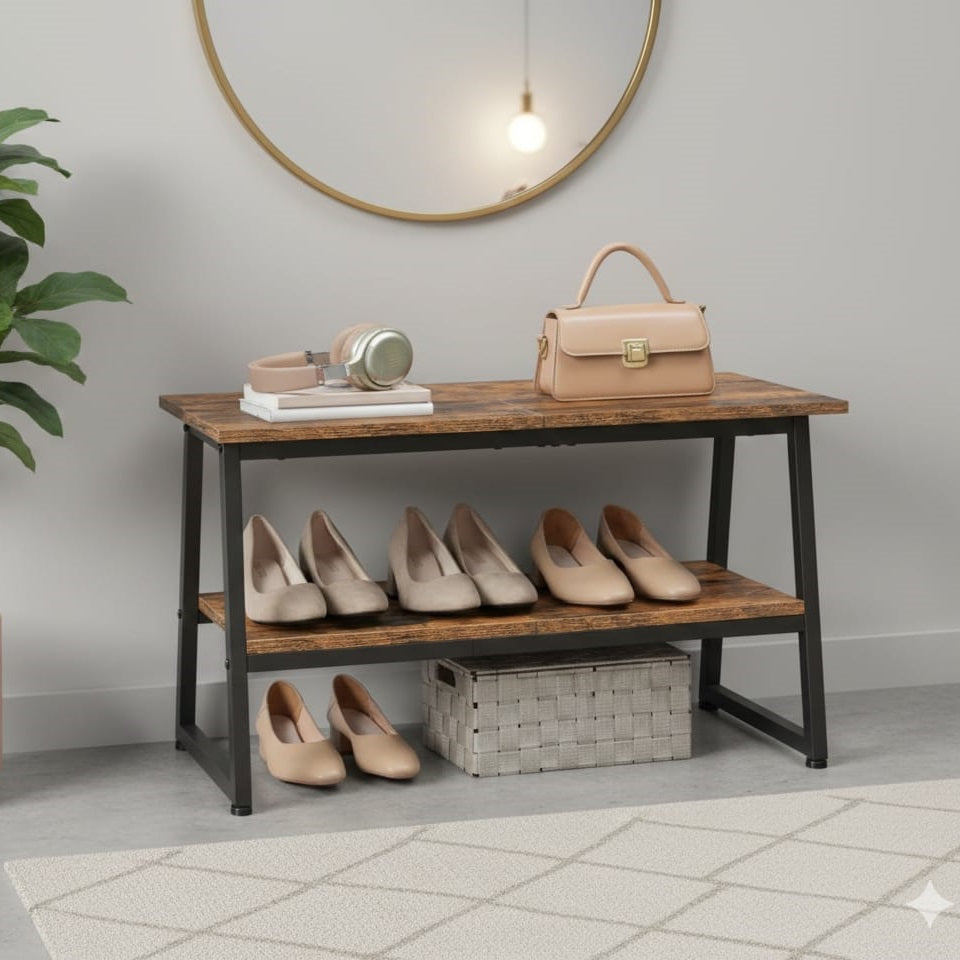 Shoe Storage Organizer Rack & Bench