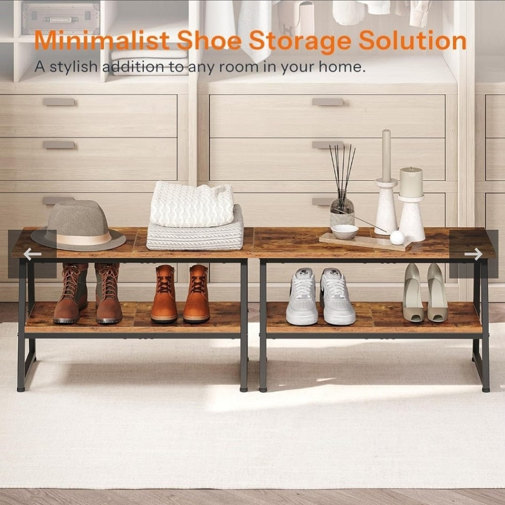 Shoe Storage Organizer Rack & Bench